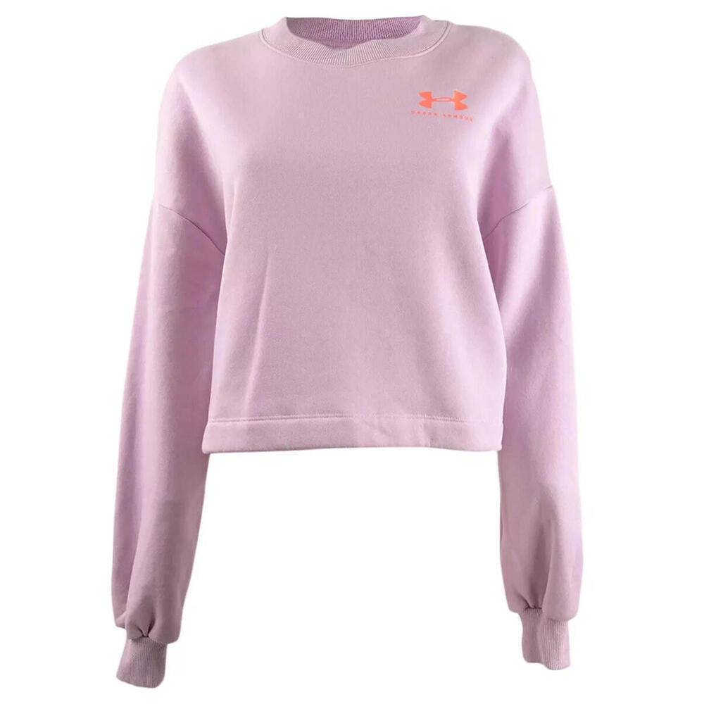 New Under Armour Women's Rival Fleece Cropped Sweatshirt, Size: Large